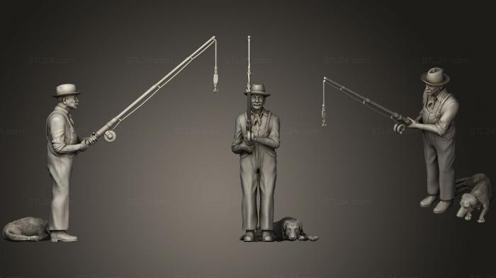 Figurines of people (fishermen10, STKH_0217) 3D models for cnc